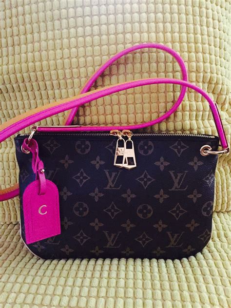 lv pink bag|lv bag with pink strap.